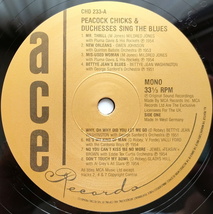Various Blues【UK盤 LP】Peacock Chicks & Duchesses　 (Ace CHD 233) 1988年　Female Blues / Lady Blues_画像3