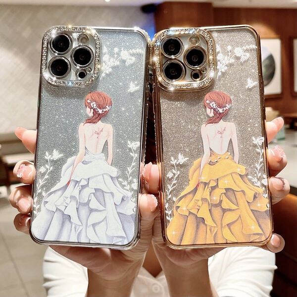 ☆最新作☆ キラキラケース 透明 女神 iPhone11ケース クロ