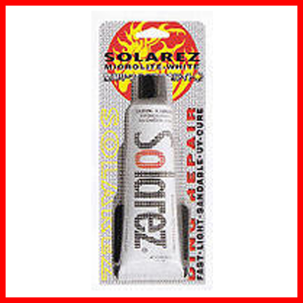 ソーラーレズ(SOLAR LEZ)MICRO WHITE マイクロライトホワイト&#34;紫外線硬化サーフボード修理用樹脂(ポリエステル樹脂)57g　キャンプスノ