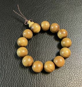 天然銘木 金絲楠木 Golden Silk Nan Mu 数珠 ブレスレット 約18mm 13珠