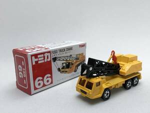 トミカ 66　ふそうトラック　クレーン　fuso truck crane 絶版　赤tomy