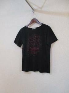 SmoothSliling黒ネコトラプリントTシャツ（USED）71617