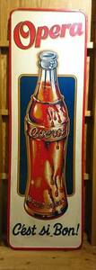 50s vintage opera cola オペラ コーラ アンティーク 看板 ヴィンテージ ホウロウ サインボード sign boad 世田谷ベースレトロ 135cm 大型