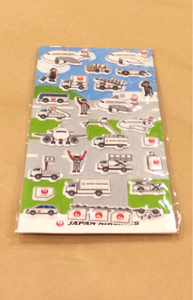 JAL 3D シール 非売品 日本航空 JAPAN AIRLINES 新品　立体　ステッカー　ノベルティグッズ　ぷくぷく　エアーライン　検索:飛行機　バス　