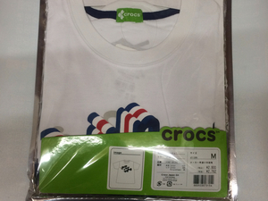 クロックス CROCS 半袖　Tシャツ M 新品 White 白 丸首　半額以下 男女兼用　CROCband g Tカラー White 21097-100-019 レディース　メンズ