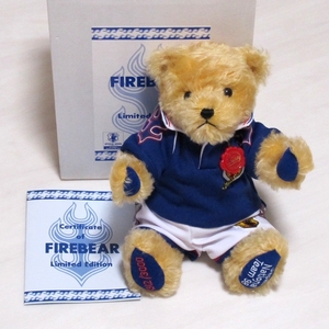 0 "Хаманн" HERMANN плюшевый мишка fire - Bear FIREBEAR TEDDY BEAR 1998 Франция World Cup Япония представитель ограничение 3000 body 1312/3000 0