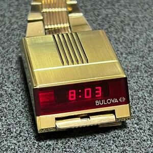 ★☆BULOVAコンピュートロン 1970年代 オリジナル LED ブローバ 時計 腕時計 レトロ 貴重 Computron☆★