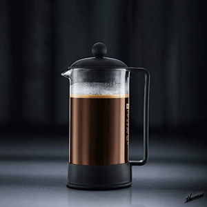 ◆誰でも簡単に本格コーヒーを淹れられる◆ フレンチプレス 350ml 2杯分 ステンレスフィルター コーヒーメーカー ペーパーレス ブラック
