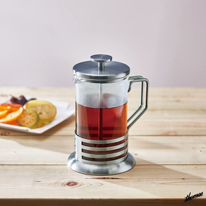 ◆アウトドアにも携帯しやすいステンレス製◆ フレンチプレス ティープレス 600ml 4杯分 コーヒープレス カフェプレス キッチンツール