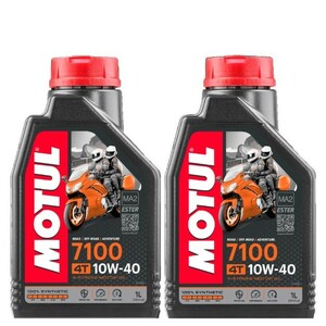 ●送料無料● 国内正規品 モチュール 7100 10W40 1L×2缶 API SN/JASO MA2 100%化学合成油 MOTUL エンジンオイル 2輪 4スト 10w-40