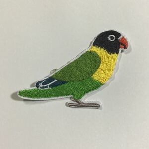 ボタンインコ 刺繍ワッペン