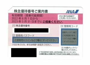 ★即決★　ANA　全日空　株主優待券　有効期限2023年5月31日　1枚