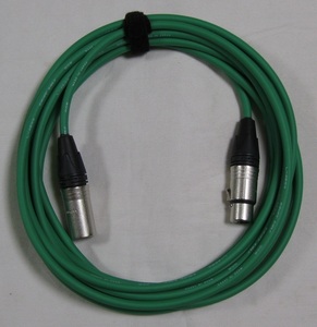  high quality color microphone cable XLR male / female ( silver )5m green FM5G