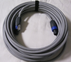 PA for speaker cable 20m(4S8) gray with strap speakon specification 