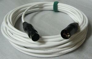 [Набор из 2] Высококачественный цветной микрофонный кабель 15 м FMB15 (белый)