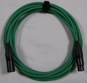  high quality color microphone cable XLR male / female 5m green ( 1 pcs )FMB5G with strap 