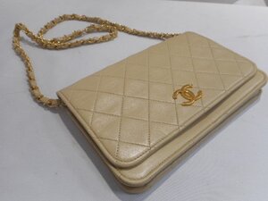 シャネル CHANEL マトラッセチェーンショルダーバッグ ミニマトラッセ ベージュ系 ジャンク品