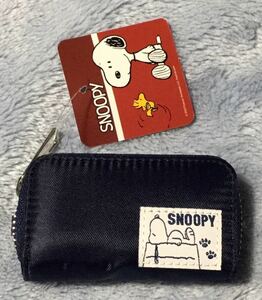 [ Snoopy ]SNOOPY badge attaching fastener key case navy new goods perhaps not for sale 