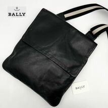 1円〜 極美品 BALLY バリー メンズ ショルダーバッグ メッセンジャー トレスポ レザー 本革 ビジネス A4収納可能 斜め掛け ブラック_画像1