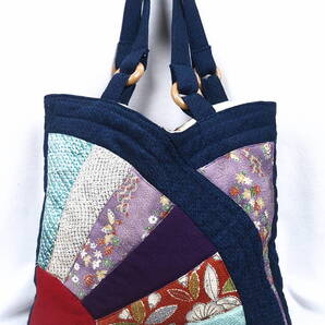 《郵送無料》■Ijinko◆日本手作り着物生地ハンドバッグ