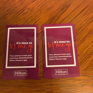 Hilton Hotel room card key 2枚