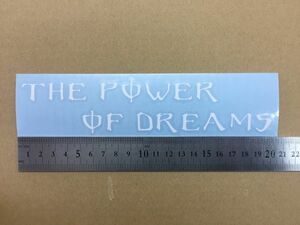”The Power of Dreams”　ホンダ　キャッチフレーズ　モンスターエナジー風　切り抜きステッカー　白