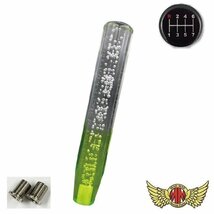 MADMAX トラック用品 クリスタル シフトノブ 泡 300mm クリア/グリーン UD 久遠 クオン用/変換アダプター付【送料800円】_画像1