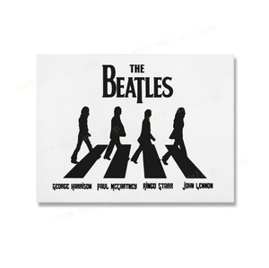  C262 THE BEATLES ビートルズ キャンバスアートポスター 50×70cm イラスト インテリア 雑貨 海外製 枠なし E