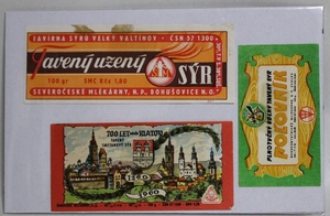  Vintage label Czech cheese label 3 kind set 4