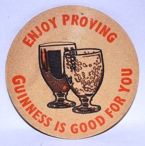 ヴィンテージコースター　ギネスビール　１９６４年製　GUINNESS IS GOOD FOR YOU　2