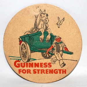 ヴィンテージコースター　ギネスビール　１９５９年製　GUINNESS FOR STRENGTH　2