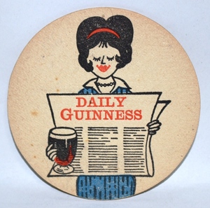 ヴィンテージコースター　ギネスビール　１９６３年製　DAILY GUINNESS 　2