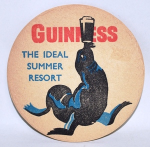 ヴィンテージコースター　ギネスビール　１９６１年製　GUINNESS THE IDEAL SUMMER RESORT　　3