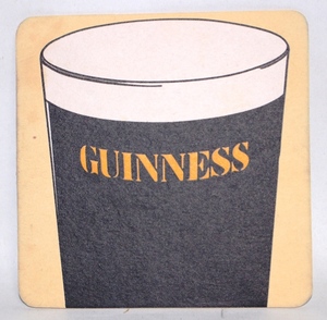 ヴィンテージコースター　ギネスビール　１９７０年製　DRAUGHT GUINNESS