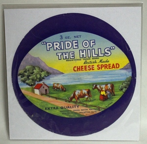 ヴィンテージラベル　イギリスチーズラベル　PRIDE OF THE HILLS　３oz