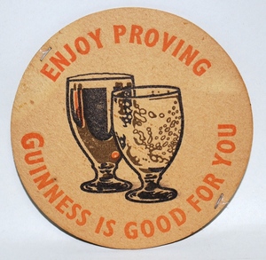ヴィンテージコースター　ギネスビール　１９６４年製　GUINNESS IS GOOD FOR YOU　1