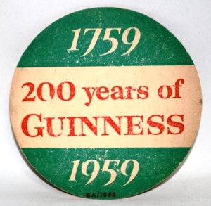 ヴィンテージコースター　ギネスビール　１９５９年製　２００years of GUINNESS 1759/1959　ギネス２００周年