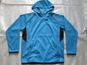  men's M size MIZUNO long sleeve f-ti-USED Mizuno hood Parker jacket blue group 