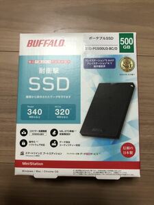 【新品未開封】SSD 500GB 外付けSSD PS4・PS5対応 SSD-PG500U3-BC/D バッファロー