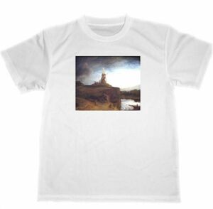 レンブラント　ドライ　Tシャツ　名画　絵画　アート　グッズ　風車