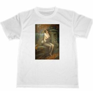 Art hand Auction デルファン･アンジョルラス ドライ Tシャツ 秋の女神 名画 絵画 グッズ Delphin Enjolras, Lサイズ, 丸首, イラスト, キャラクター