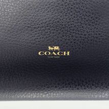 1円 COACH コーチ トートバッグ 肩掛け ダービー レザー メンズ レディース ビジネス A4 ショルダー ネイビー 紺色 通勤_画像10