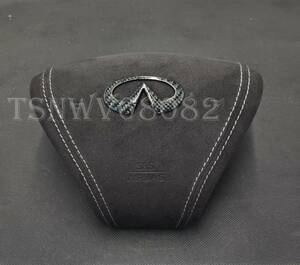 * free shipping * INFINITI Infinity Y51 Fuga exclusive use / Europe and America specification Q70 M37 M56 M35h silver stitch entering alcantara air bag cover 