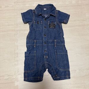 ベビー服 デニムロンパース 70 半袖