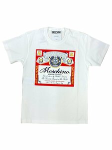 MOSCHINO (モスキーノ) Budwiser バドワイザー カプセルコレクション 2019SS Tシャツ 3XA0778 4140 S ホワイト 白 メンズ レディース/025