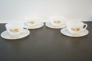 *FIRE-KING tea cup / saucer we to4 set 