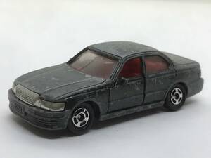 さA2★トミカ 日本製 ミニカー 1990 トヨタ セルシオ 濃緑メタ No.17 車輪軸曲がり有