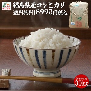 令和3年産 福島県産コシヒカリ　玄米30kg 「ふくしまプライド。体感キャンペーン（お米）」 ポイント消化 送料無料 　