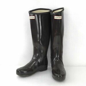  Hunter /HUNTER*US5 EU36*22.0~23.0cm* rain boots * tea * Brown *is8-23