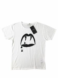 (D) SAINT LAURENT PARIS サンローランパリ 2015 ヴァンパイア プリント 半袖Tシャツ XS ホワイト カットソー